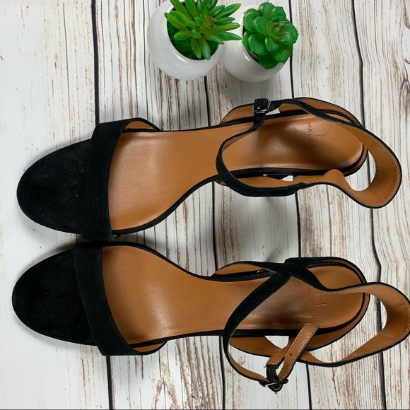 Halston H | Ainsley Suede Black Dress Sandal - Picture 2 of 8